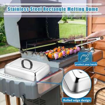 HaSteeL Cheese Melting Dome for Griddles and BBQs