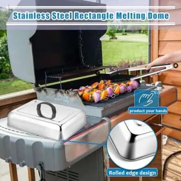 HaSteeL Cheese Melting Dome for Griddles and BBQs