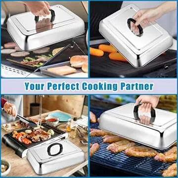 HaSteeL Cheese Melting Dome for Griddles and BBQs