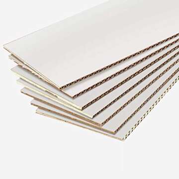 Calenzana 10x7x5 Inches Shipping Boxes Set of 25, White Corrugated Cardboard Box for Mailing Small Business Packing Gifts