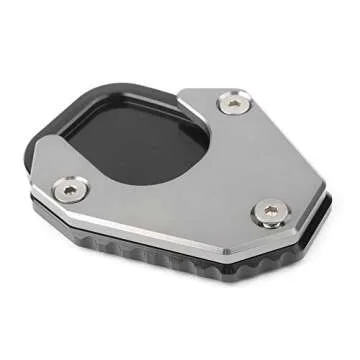 GZYF CNC Aluminum Motorcycle Side Foot Stand Extension Kickstand Enlarger Pad for HONDA CRF 250 RALLY 250L 2017-2018, Titanium