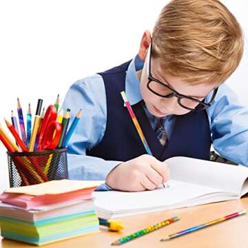 Chinco 50 Pcs Colorful Wooden Pencils for Kids