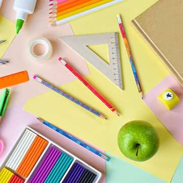 Chinco 50 Pcs Colorful Wooden Pencils for Kids