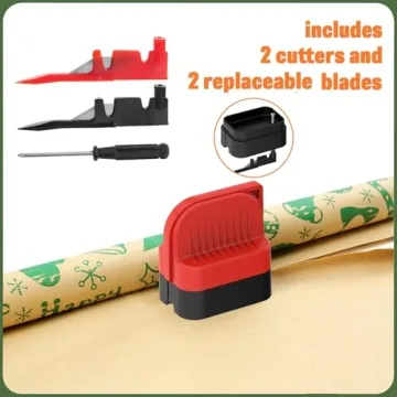 LIZAAL Wrapping Paper Cutter | 2-Pack for Effortless Gift Wrapping