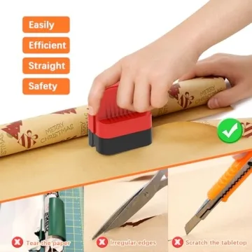 LIZAAL Wrapping Paper Cutter | 2-Pack for Effortless Gift Wrapping