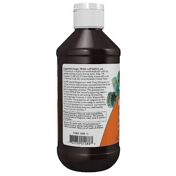 NOW Foods Supplements, Liquid Magnesium with Trace Mineral, Nervous System Support*, 8-Ounce