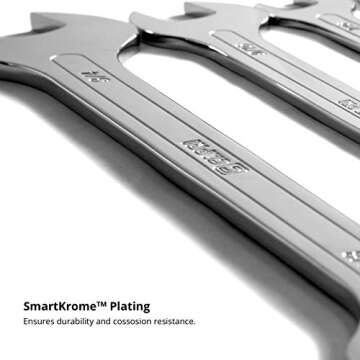 Capri Tools Super-Thin Open End Wrench Set for Tight Spaces