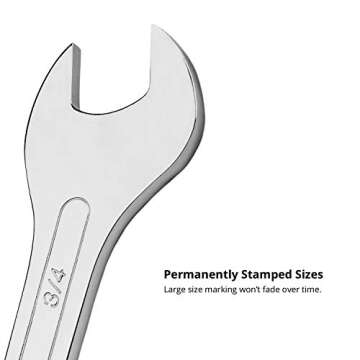 Capri Tools Super-Thin Open End Wrench Set for Tight Spaces