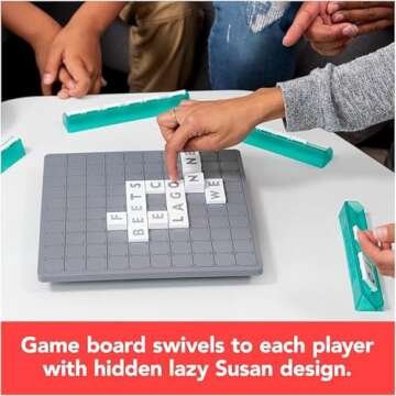 Upwords, The Game of Quick Stacking & Word Hacking with Stackable Letter Tiles, 2022 Edition | Word Games | Board Games for Kids 8-12 | Family Games for Ages 8+