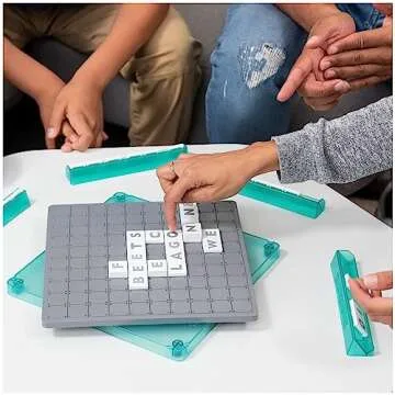 Upwords, The Game of Quick Stacking & Word Hacking with Stackable Letter Tiles, 2022 Edition | Word Games | Board Games for Kids 8-12 | Family Games for Ages 8+