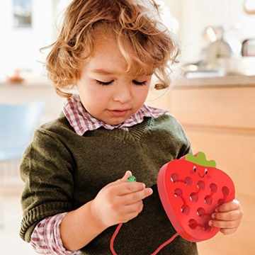 GEMEM Wooden Lacing Threading Toys for Toddlers