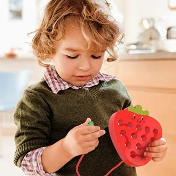 GEMEM Wooden Lacing Threading Toys for Toddlers