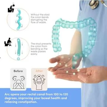 TUSHY Ottoman: A Premium Toilet Stool for The Bathroom, Modern Sleek Design | Squatting Position Helps Improves Bowel Health & Relieves Constipation (Relaxed 7.5" White/Bamboo)