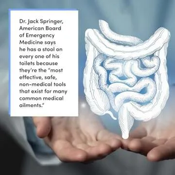 TUSHY Ottoman: A Premium Toilet Stool for The Bathroom, Modern Sleek Design | Squatting Position Helps Improves Bowel Health & Relieves Constipation (Relaxed 7.5" White/Bamboo)