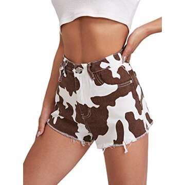 Floerns High Waist Denim Shorts for Trendy Summer Fashion