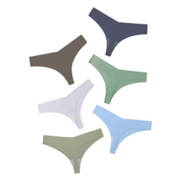 Experience Ultimate Comfort with DEANGELMON Seamless Thongs for Women - No Show Thong Underwear in M...