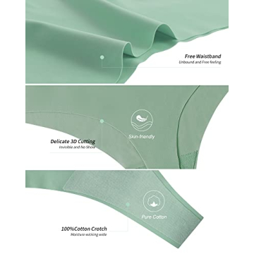DEANGELMON Seamless Thongs for Women - No Show Comfort