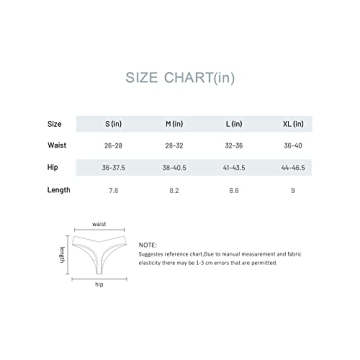 DEANGELMON Seamless Thongs for Women - No Show Comfort