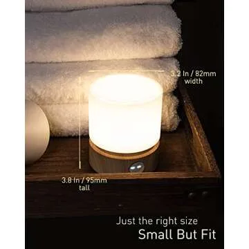 Smilodon Timer Night Light,Dimmable LED Bedside Lamp,Night Light Kids and Baby Nursery,Woodgrain,Sleep Aids Light,Rechargeable,Battery Operated