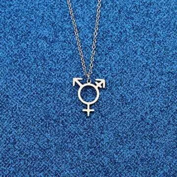 WUSUANED Transgender Symbol Necklace - Meaningful Pride Jewelry for Everyone
