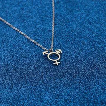WUSUANED Transgender Symbol Necklace for Pride Events