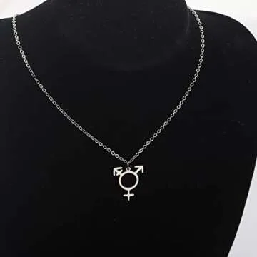 WUSUANED Transgender Symbol Necklace for Pride Events
