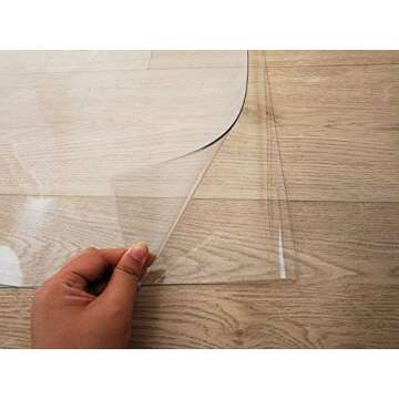 Kevmiya Rectangle Desk Pad, PVC Material, 39.4X19.7X0.06in(100X50cm), Clear