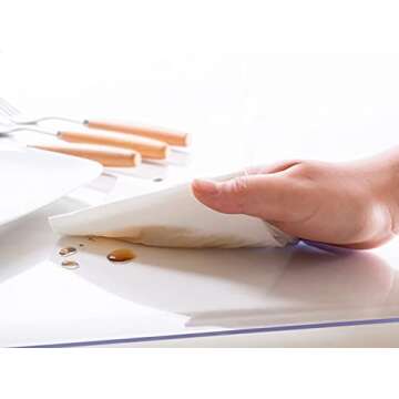 Kevmiya Rectangle Desk Pad, PVC Material, 39.4X19.7X0.06in(100X50cm), Clear