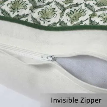 CPC Floral Throw Pillow Covers - Cotton, 20x20 Inch