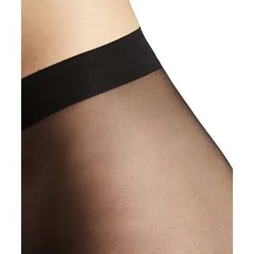 FALKE Women's Seidenglatt Tights, Ultra Sheer 15 Denier, Stockings for Women, Black (Black 3009), M, 1 Pair