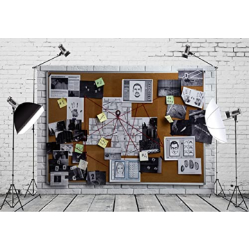 BELECO 7x5ft Detective Photography Backdrop for Parties