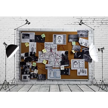 BELECO 7x5ft Detective Photography Backdrop for Parties