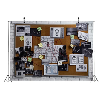 BELECO 7x5ft Detective Photography Backdrop for Parties