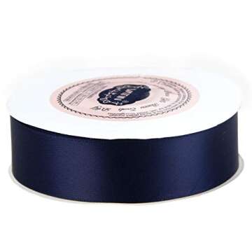VATIN 1" Navy Blue Satin Ribbon 25 Yards for Gift Wrapping