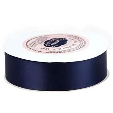 VATIN 1" Navy Blue Satin Ribbon 25 Yards for Gift Wrapping
