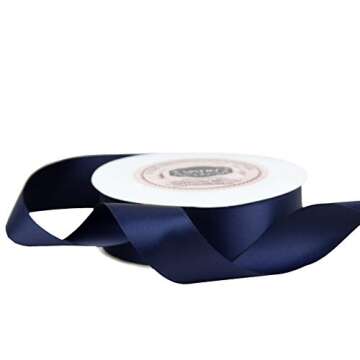 VATIN 1" Navy Blue Satin Ribbon 25 Yards for Gift Wrapping