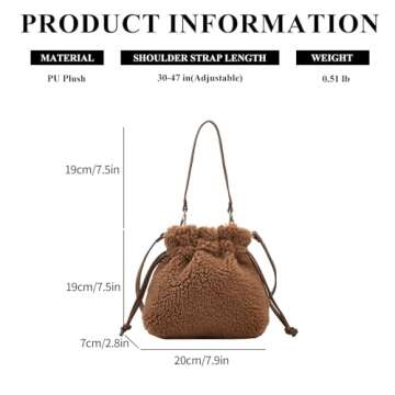 Shop Extolove Fluffy Faux Fur Purse - Stylish & Versatile