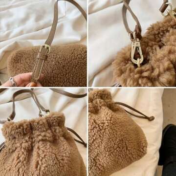 Shop Extolove Fluffy Faux Fur Purse - Stylish & Versatile
