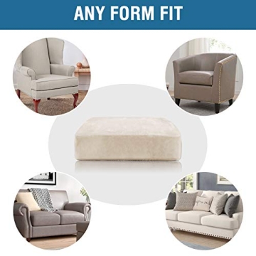 H.VERSAILTEX Velvet Stretch Couch Cushion Covers for Sofa