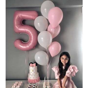 Pearlescent Pink 7 Balloon - 40 Inch Party Decoration