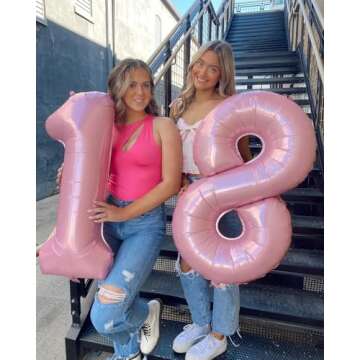 Pearlescent Pink 7 Balloon - 40 Inch Party Decoration