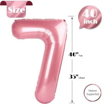 Pearlescent Pink 7 Balloon - 40 Inch Party Decoration