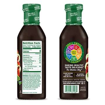 Walden Farms Balsamic Vinaigrette - Calorie-Free, Gluten-Free, Low Carb, Keto-Friendly, Vegan, Sugar...