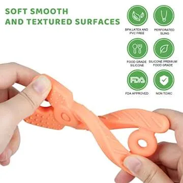 Yinghezu 4 Pack Chew Baby Teething Toys for 0-12 Months, Freezable BPA Free Silicone Baby Molar Teether Chew Toys, Hammer Wrench Spanner Pliers Shape Baby Girl's Boy Car Seat Toy