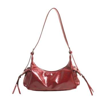 Retro Crescent Shoulder Bag for Women - Stylish PU Leather