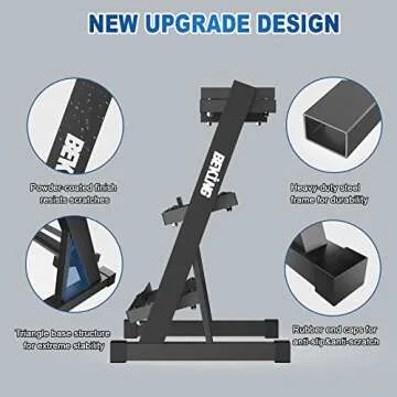 BEKING 3 Tier Dumbbell Rack for Home Gym - 1000 lbs Capacity