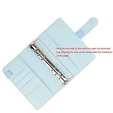 A6 PU Leather Notebook Binder with Magnetic Closure