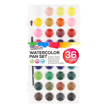 36-Color Watercolor Paint Set Safe Washable for Artists