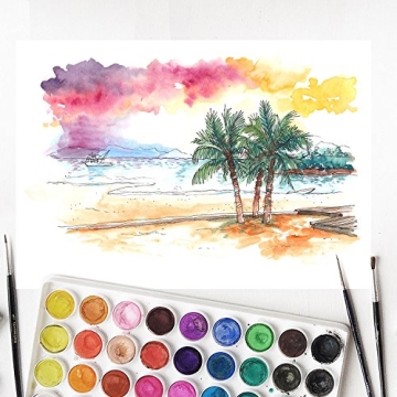 36-Color Watercolor Paint Set Safe Washable for Artists