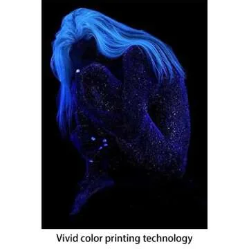 juwute Neon Wall Collage Kit Aesthetic Pictures, Blue Aesthetic Poster, 50 Pcs Poster Pack Indie Room Decor, Bedroom Aesthetic Trendy Small Poster, Bedroom Decor for Teen Girls (4x6 inch)